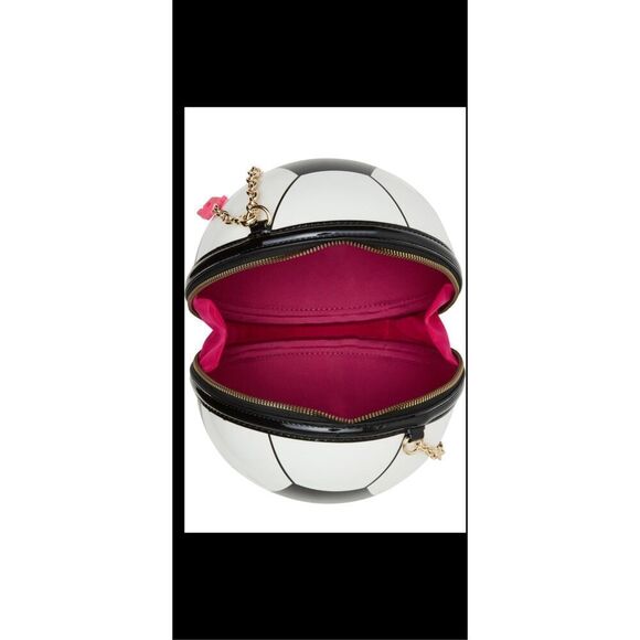 Betsy Johnson Crossbody soccer ball pocketbook . NWT Size of real soccer ball . - Picture 3 of 15